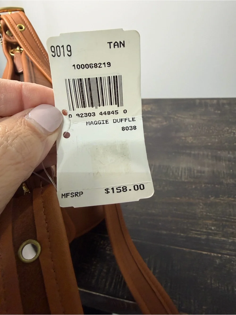NWT Vtg Coach Maggie Duffle  9019 Bucket Bag in British Tan Glove Tanned Leather